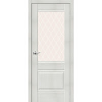 Межкомнатная дверь Прима-3 Bianco Veralinga White Crystal Экошпон Эльпорта в Минске, ул. Мазурова, 1 (2 этаж).