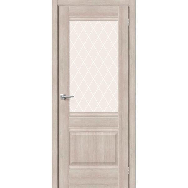 Межкомнатная дверь Прима-3 Cappuccino Veralinga White Crystal Экошпон Эльпорта в Минске, ул. Мазурова, 1 (2 этаж).
