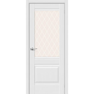 Межкомнатная дверь Прима-3 Virgin White Crystal Экошпон Эльпорта в Минске, ул. Мазурова, 1 (2 этаж).