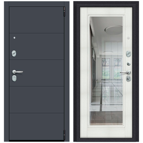 Дверь porta r 4.п61 graphite pro bianco veralinga