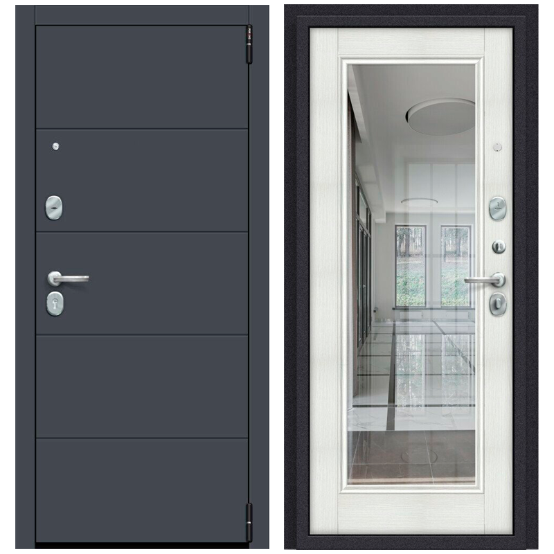 Дверь porta r 4.п61 graphite pro bianco veralinga