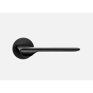 Ручка на круглой розетке нажимная swallow цвет blk